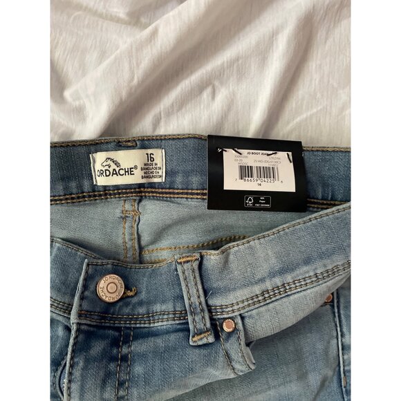 Jordache Girls Bootcut Stretch Denim Jeans Size 16 Light Blue Repreve Sustainabl - Picture 6 of 8